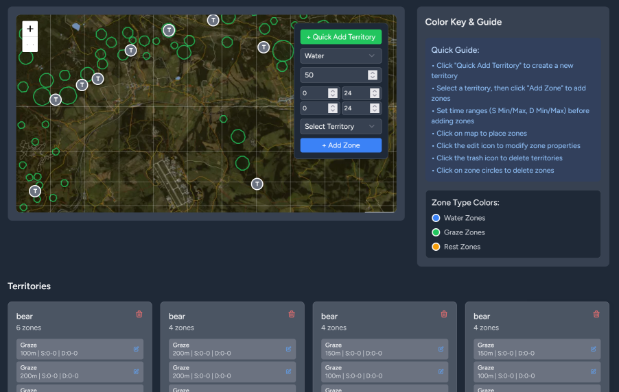 DayZ Animal Territories Map Editor